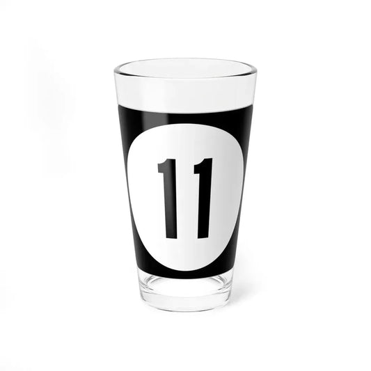 Iowa 11 (Iowa) (Road Sign) Pint Glss 16oz 16oz - Go Mug Yourself