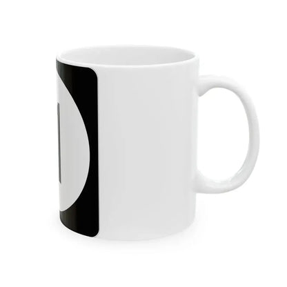 Iowa 11 (Iowa) (Road Sign) White Coffee Mug - Go Mug Yourself