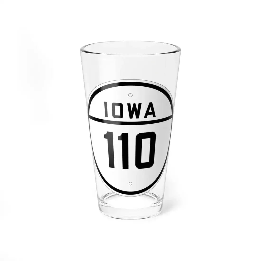 Iowa 110 1926 (Iowa) (Road Sign) Pint Glass 16oz 16oz - Go Mug Yourself