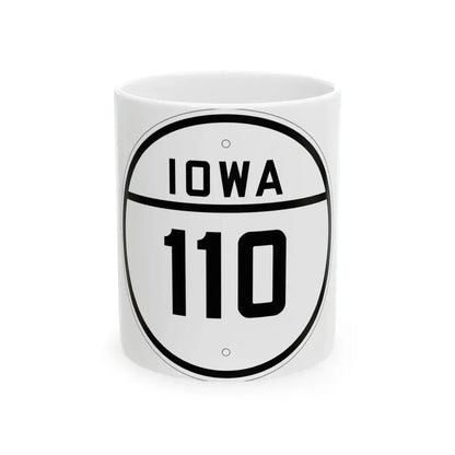 Iowa 110 1926 (Iowa) (Road Sign) White Coffee Mug 11oz - Go Mug Yourself