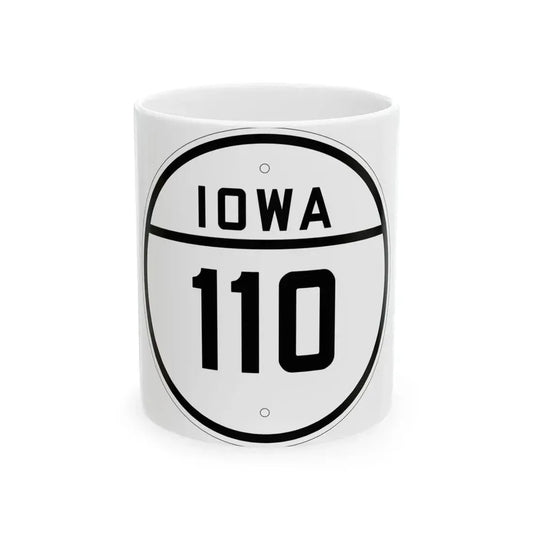 Iowa 110 1926 (Iowa) (Road Sign) White Coffee Mug 11oz - Go Mug Yourself