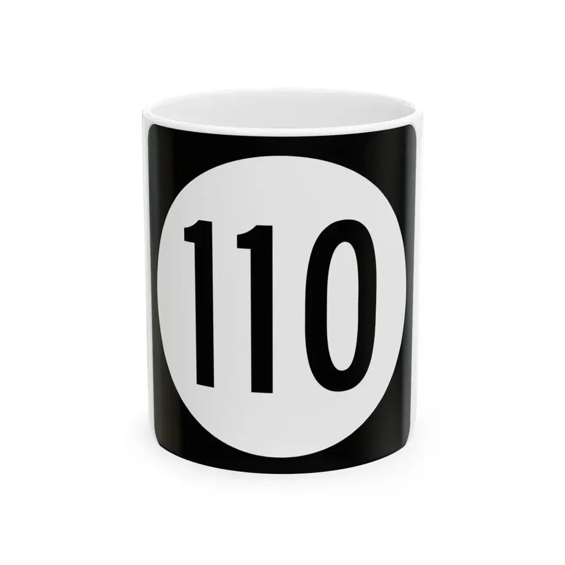 Iowa 110 (Iowa) (Road Sign) White Coffee Mug 11oz - Go Mug Yourself