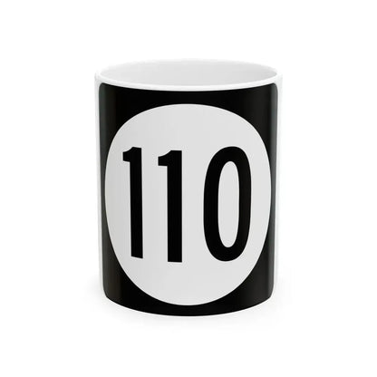 Iowa 110 (Iowa) (Road Sign) White Coffee Mug 11oz - Go Mug Yourself
