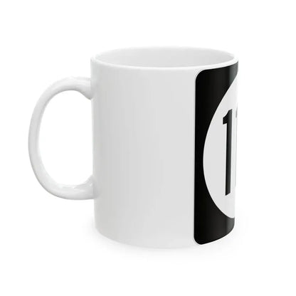 Iowa 110 (Iowa) (Road Sign) White Coffee Mug - Go Mug Yourself