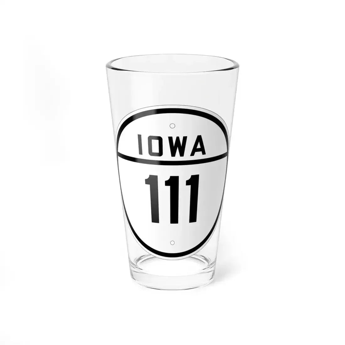 Iowa 111 1926 (Iowa) (Road Sign) Pint Glass 16oz 16oz - Go Mug Yourself