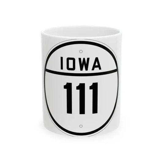 Iowa 111 1926 (Iowa) (Road Sign) White Coffee Mug 11oz - Go Mug Yourself