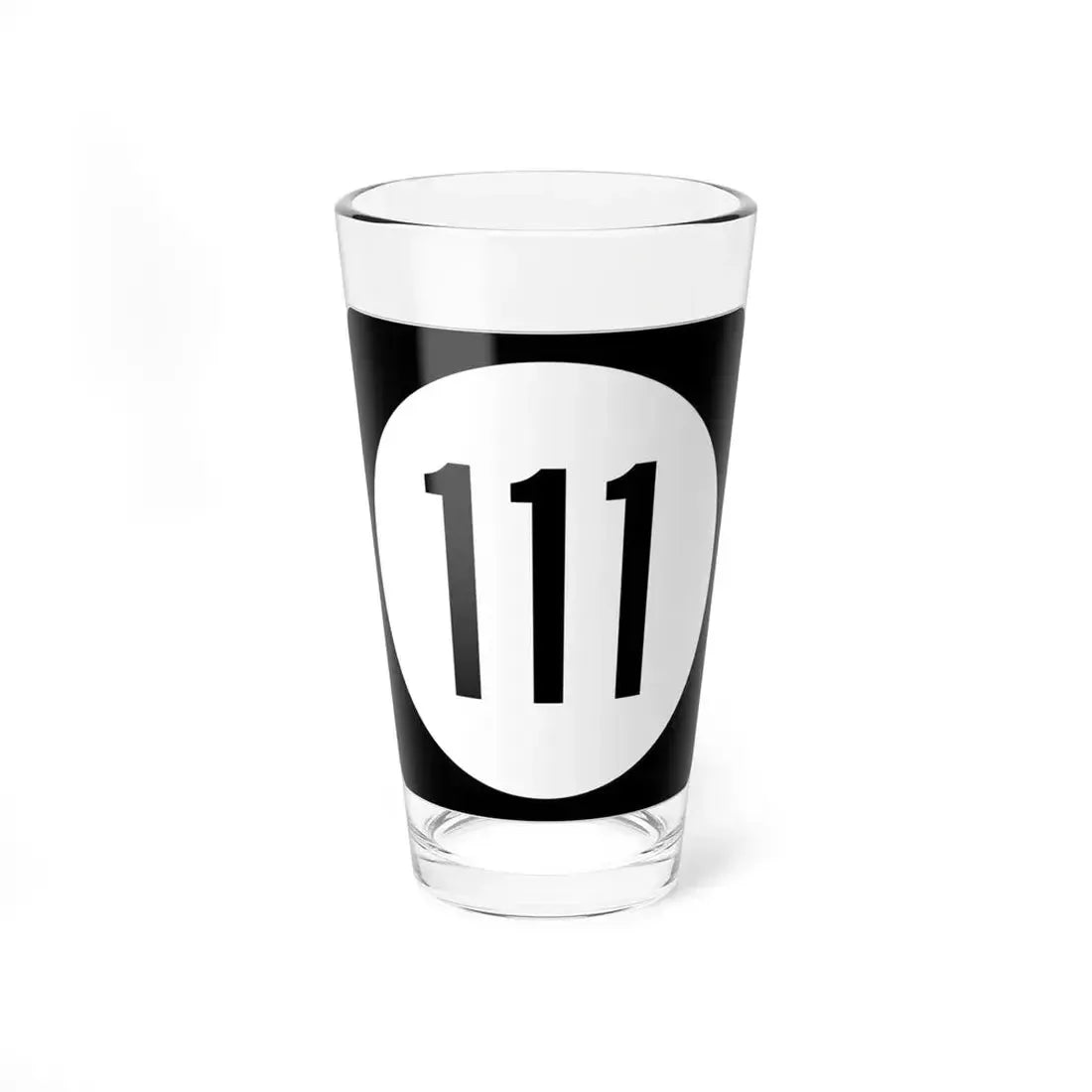 Iowa 111 (Iowa) (Road Sign) Pint Glass 16oz 16oz - Go Mug Yourself