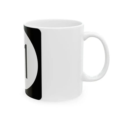 Iowa 111 (Iowa) (Road Sign) White Coffee Mug - Go Mug Yourself