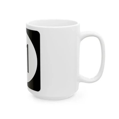 Iowa 111 (Iowa) (Road Sign) White Coffee Mug - Go Mug Yourself