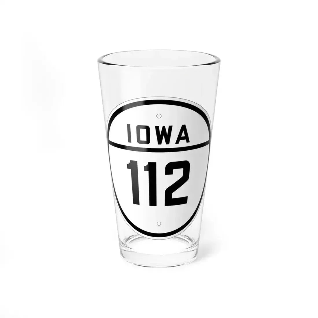 Iowa 112 1926 (Iowa) (Road Sign) Pint Glass 16oz 16oz - Go Mug Yourself