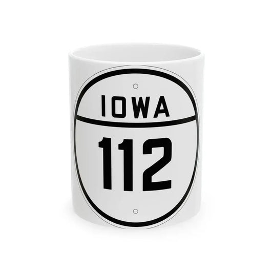 Iowa 112 1926 (Iowa) (Road Sign) White Coffee Mug 11oz - Go Mug Yourself