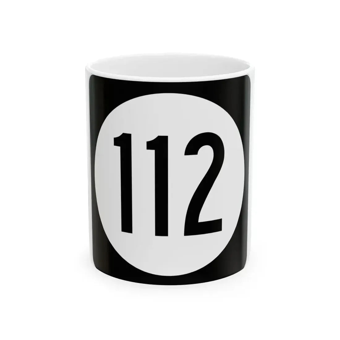 Iowa 112 (Iowa) (Road Sign) White Coffee Mug 11oz - Go Mug Yourself