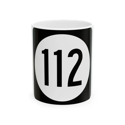 Iowa 112 (Iowa) (Road Sign) White Coffee Mug 11oz - Go Mug Yourself