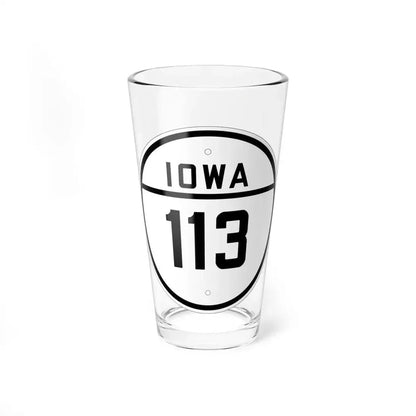 Iowa 113 1926 (Iowa) (Road Sign) Pint Glass 16oz 16oz - Go Mug Yourself