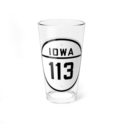 Iowa 113 1926 (Iowa) (Road Sign) Pint Glss 16oz 16oz - Go Mug Yourself