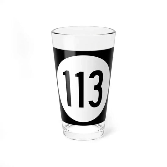 Iowa 113 (Iowa) (Road Sign) Pint Glss 16oz 16oz - Go Mug Yourself
