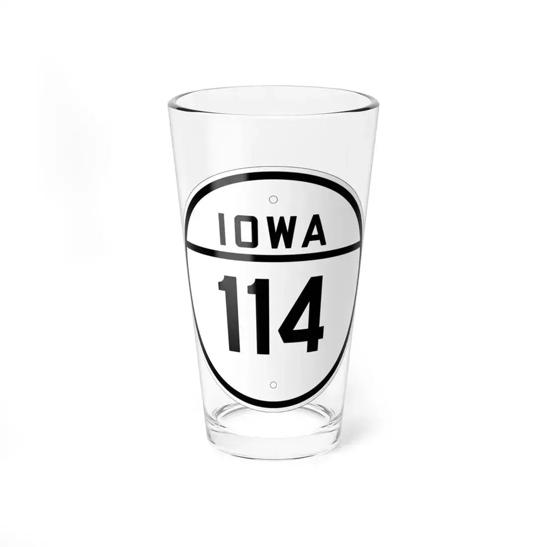 Iowa 114 1926 (Iowa) (Road Sign) Pint Glass 16oz 16oz - Go Mug Yourself