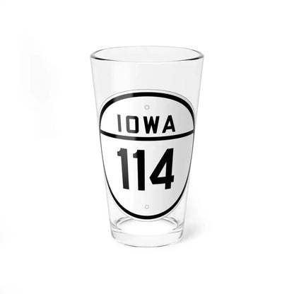 Iowa 114 1926 (Iowa) (Road Sign) Pint Glass 16oz 16oz - Go Mug Yourself
