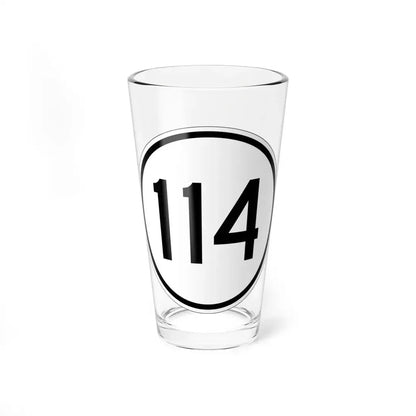 Iowa 114 1950 (Iowa) (Road Sign) Pint Glss 16oz 16oz - Go Mug Yourself