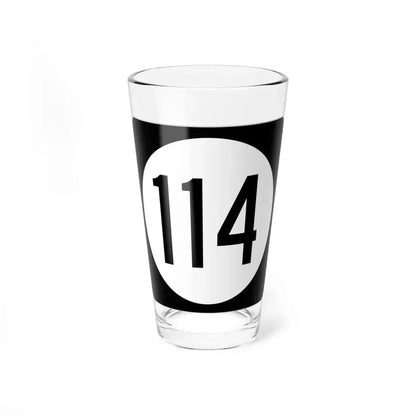Iowa 114 (Iowa) (Road Sign) Pint Glass 16oz 16oz - Go Mug Yourself