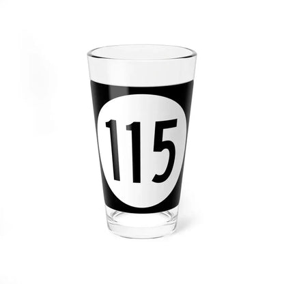 Iowa 115 (Iowa) (Road Sign) Pint Glss 16oz 16oz - Go Mug Yourself