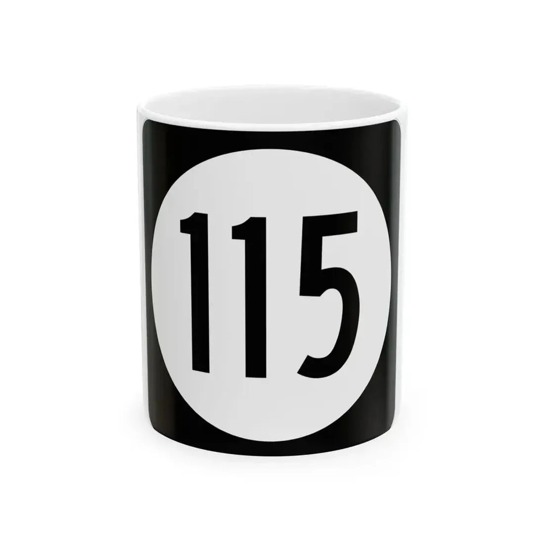 Iowa 115 (Iowa) (Road Sign) White Coffee Mug 11oz - Go Mug Yourself
