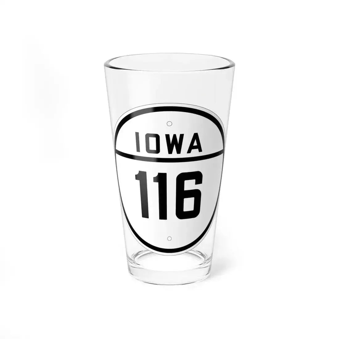 Iowa 116 1926 (Iowa) (Road Sign) Pint Glass 16oz 16oz - Go Mug Yourself