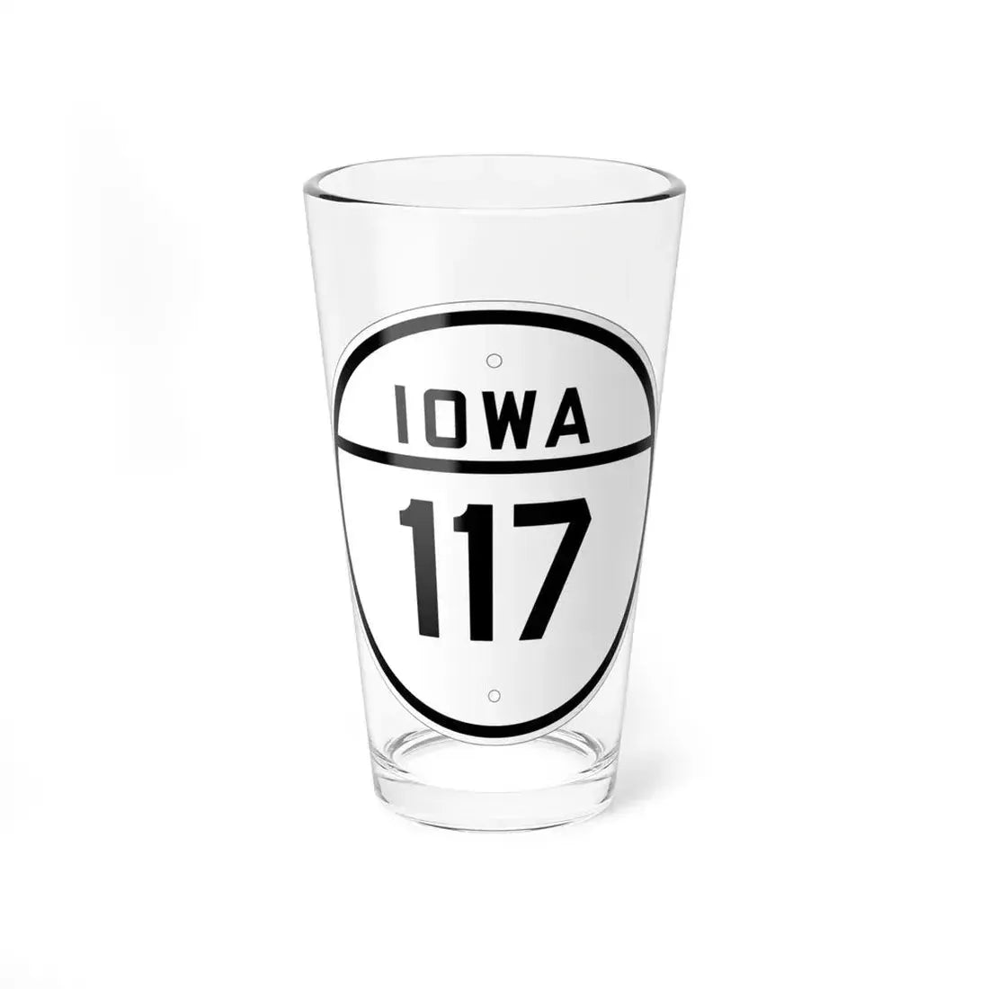 Iowa 117 1926 (Iowa) (Road Sign) Pint Glass 16oz 16oz - Go Mug Yourself