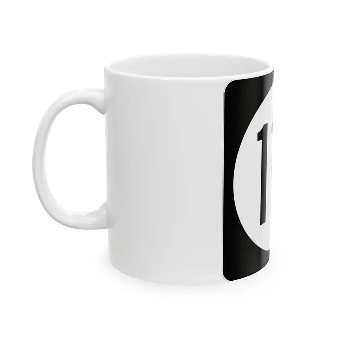 Iowa 117 (Iowa) (Road Sign) White Coffee Mug - Go Mug Yourself