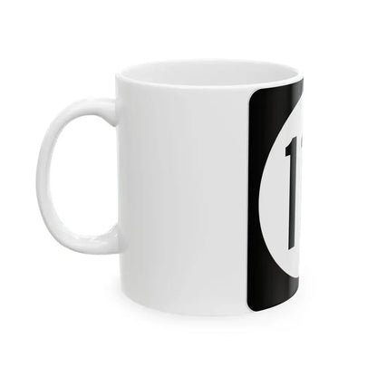 Iowa 117 (Iowa) (Road Sign) White Coffee Mug - Go Mug Yourself