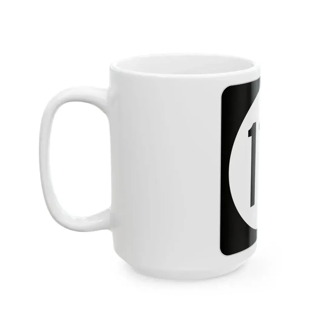 Iowa 117 (Iowa) (Road Sign) White Coffee Mug - Go Mug Yourself