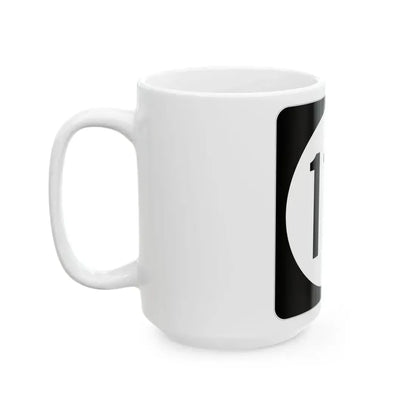 Iowa 117 (Iowa) (Road Sign) White Coffee Mug - Go Mug Yourself