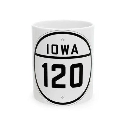 Iowa 120 1926 (Iowa) (Road Sign) White Coffee Mug 11oz - Go Mug Yourself