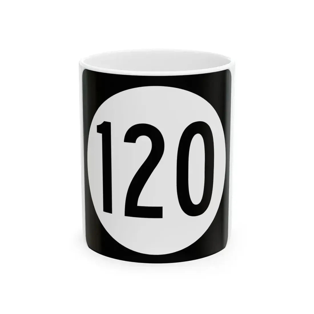 Iowa 120 (Iowa) (Road Sign) White Coffee Mug 11oz - Go Mug Yourself