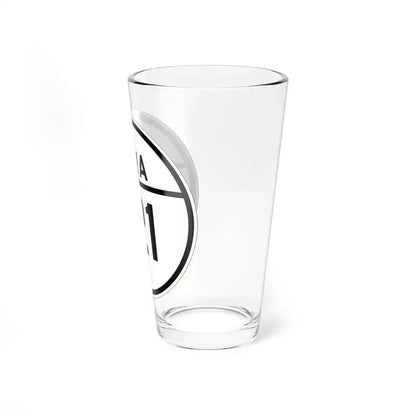 Iowa 121 1926 (Iowa) (Road Sign) Pint Glass 16oz - Go Mug Yourself