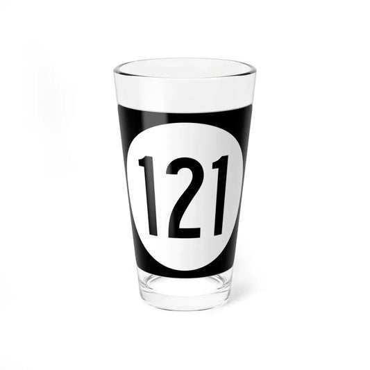 Iowa 121 (Iowa) (Road Sign) Pint Glss 16oz 16oz - Go Mug Yourself