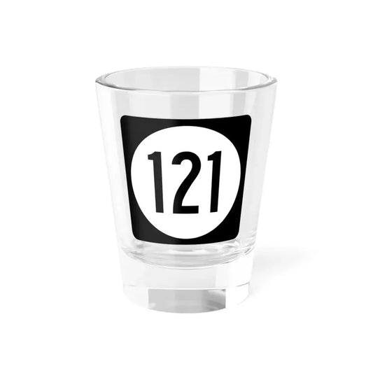 Iowa 121 (Iowa) (Road Sign) Shot Glass 1.5oz 1.5oz - Go Mug Yourself