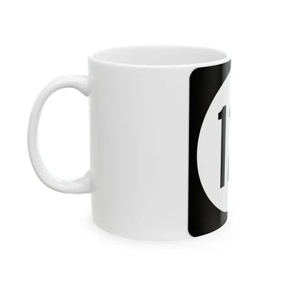 Iowa 121 (Iowa) (Road Sign) White Coffee Mug - Go Mug Yourself