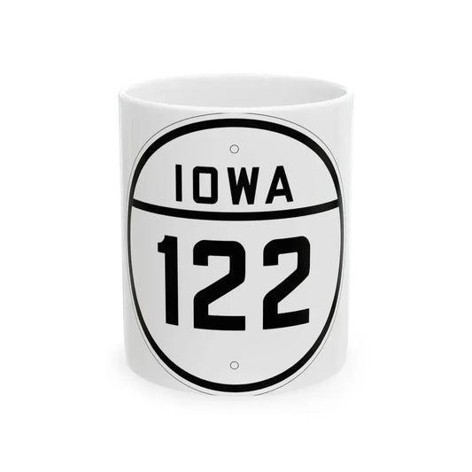 Iowa 122 1926 (Iowa) (Road Sign) White Coffee Mug 11oz - Go Mug Yourself