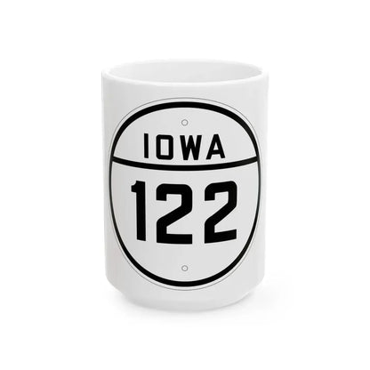 Iowa 122 1926 (Iowa) (Road Sign) White Coffee Mug 15oz - Go Mug Yourself