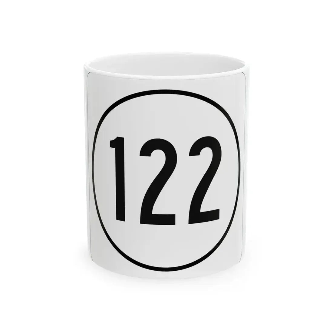 Iowa 122 1948 (Iowa) (Road Sign) White Coffee Mug 11oz - Go Mug Yourself