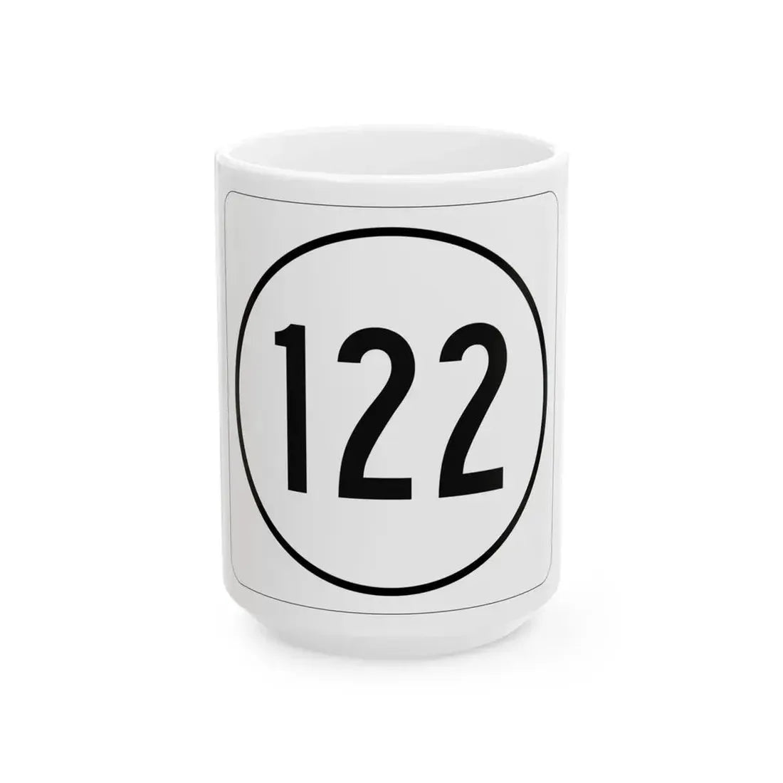 Iowa 122 1948 (Iowa) (Road Sign) White Coffee Mug 15oz - Go Mug Yourself