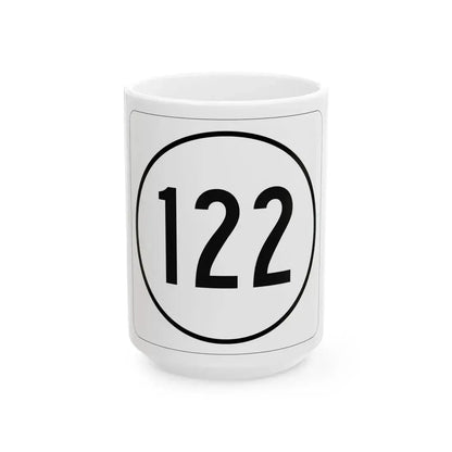 Iowa 122 1948 (Iowa) (Road Sign) White Coffee Mug 15oz - Go Mug Yourself