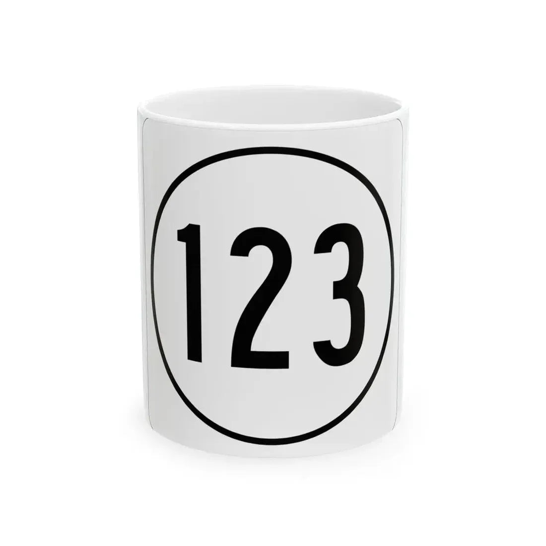 Iowa 123 1948 (Iowa) (Road Sign) White Coffee Mug 11oz - Go Mug Yourself