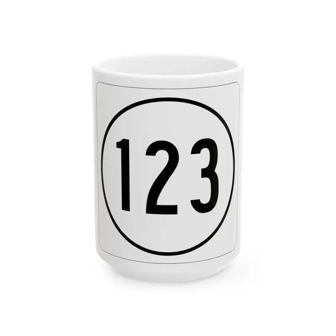Iowa 123 1948 (Iowa) (Road Sign) White Coffee Mug 15oz - Go Mug Yourself