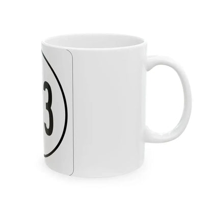 Iowa 123 1948 (Iowa) (Road Sign) White Coffee Mug - Go Mug Yourself