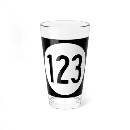 Iowa 123 (Iowa) (Road Sign) Pint Glass 16oz 16oz - Go Mug Yourself