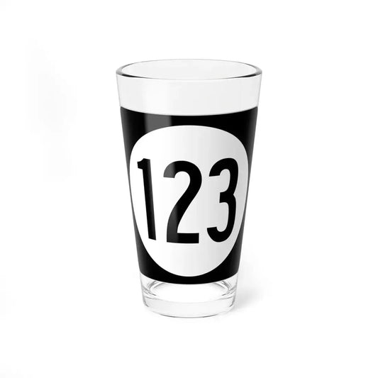 Iowa 123 (Iowa) (Road Sign) Pint Glss 16oz 16oz - Go Mug Yourself