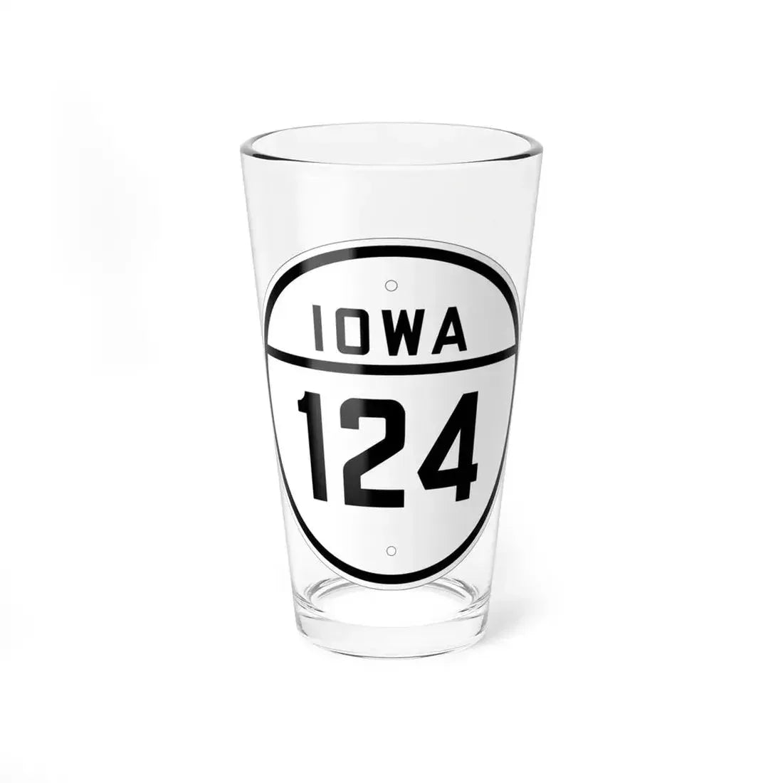 Iowa 124 1926 (Iowa) (Road Sign) Pint Glass 16oz 16oz - Go Mug Yourself