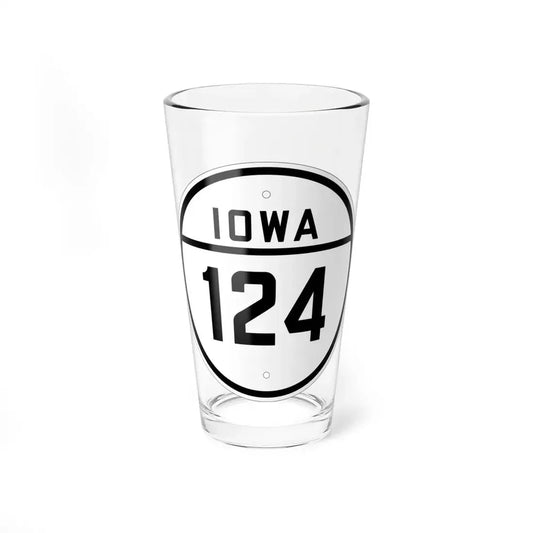 Iowa 124 1926 (Iowa) (Road Sign) Pint Glss 16oz 16oz - Go Mug Yourself